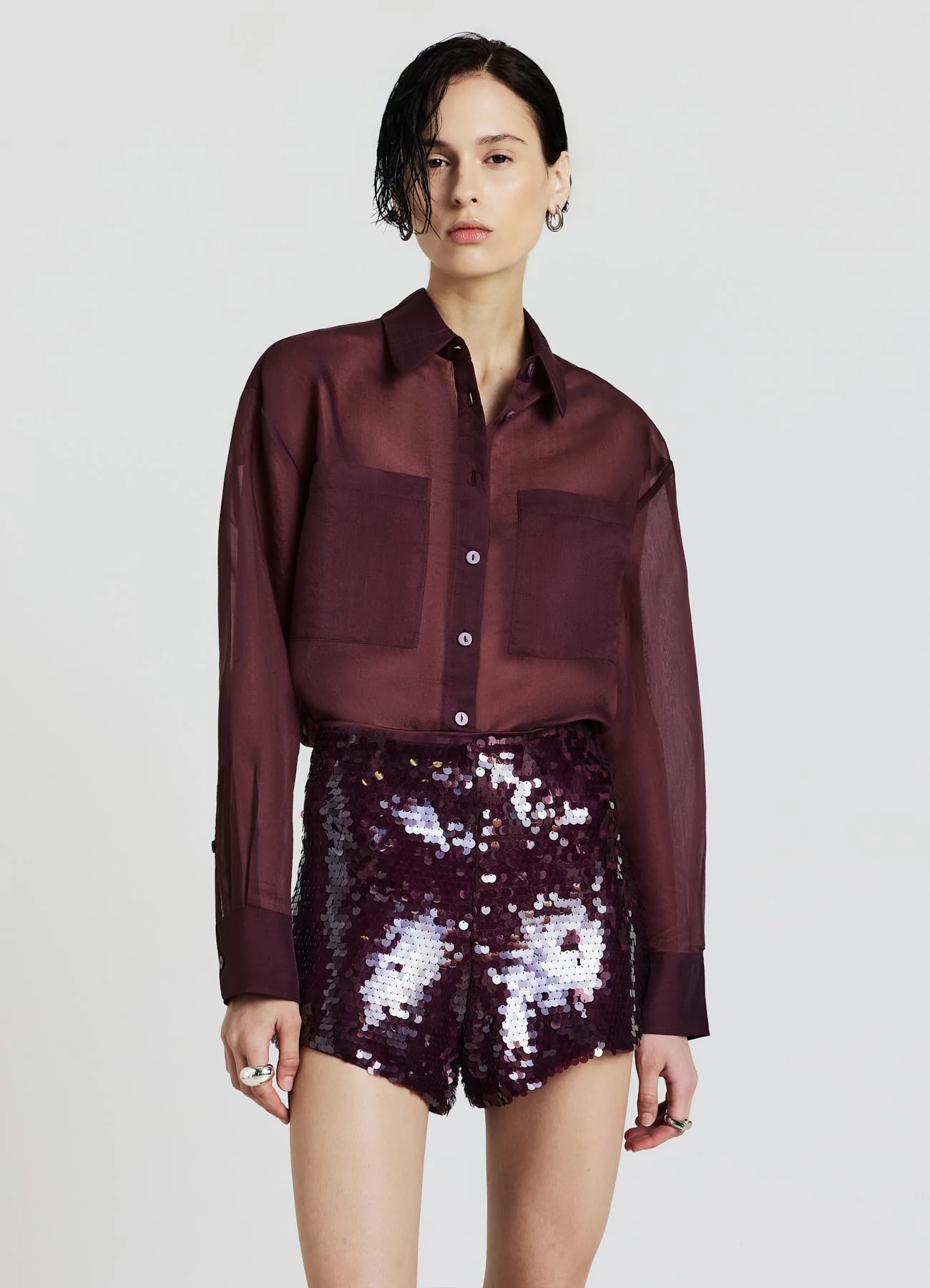 Shorts con paillettes