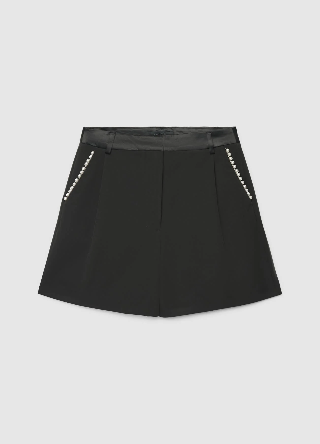 Shorts con perle e vita rifinita - Image 5