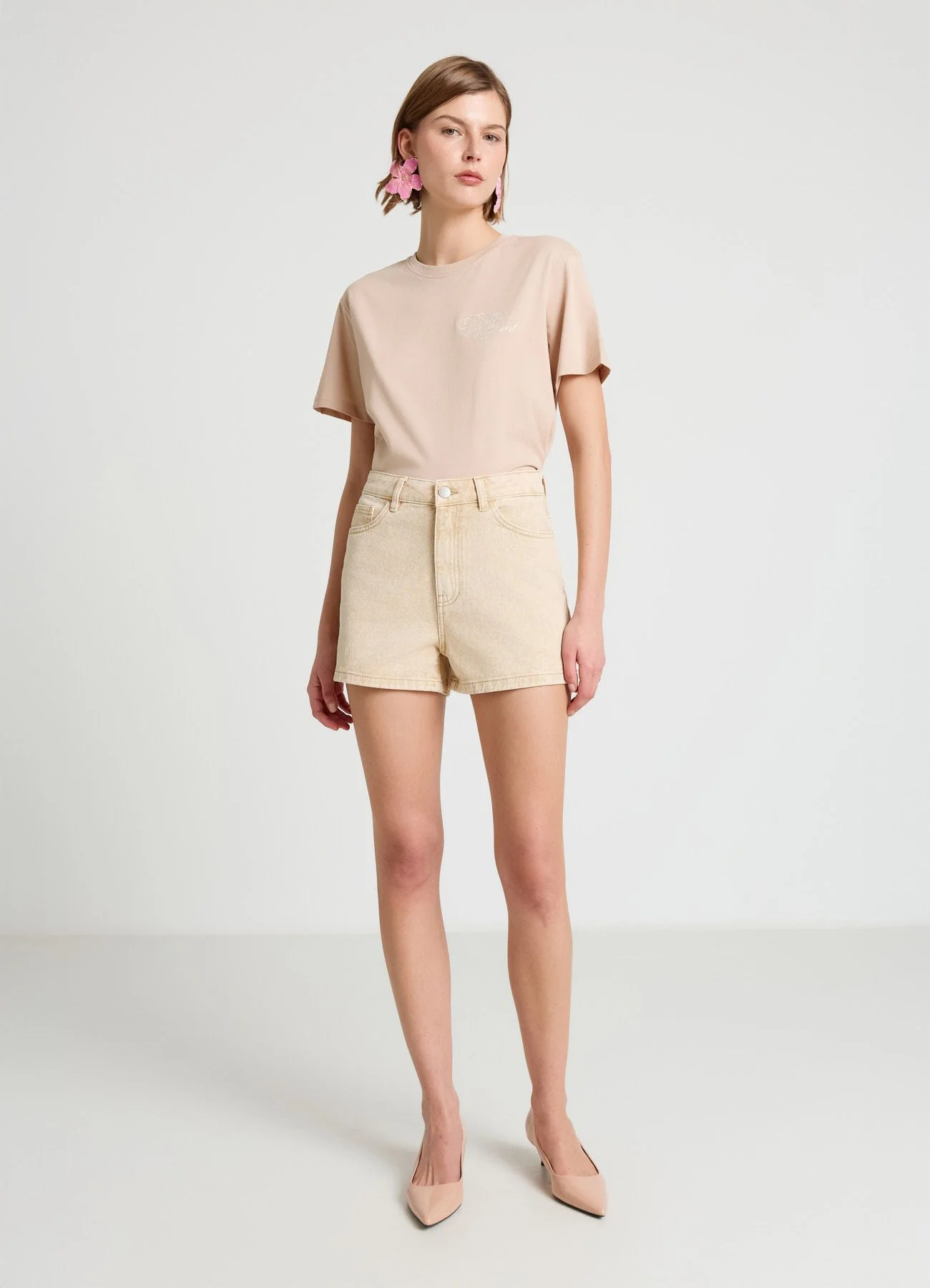 Shorts in denim cinque tasche