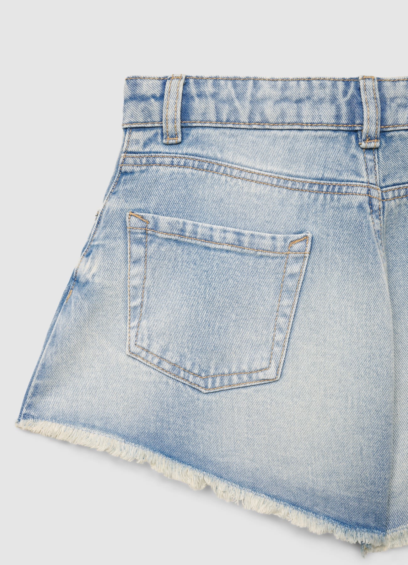 Shorts in denim con applicazioni floreali - Image 3
