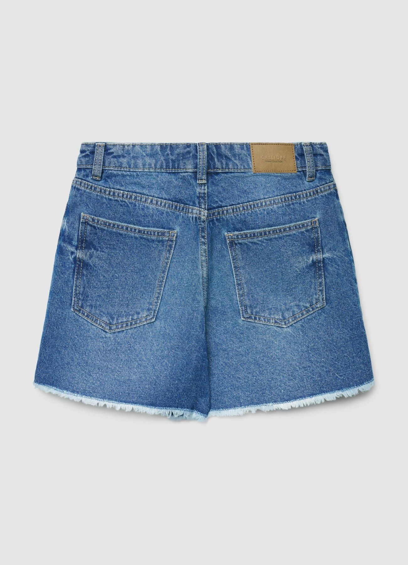 Shorts in denim con orlo sfrangiato - Image 4