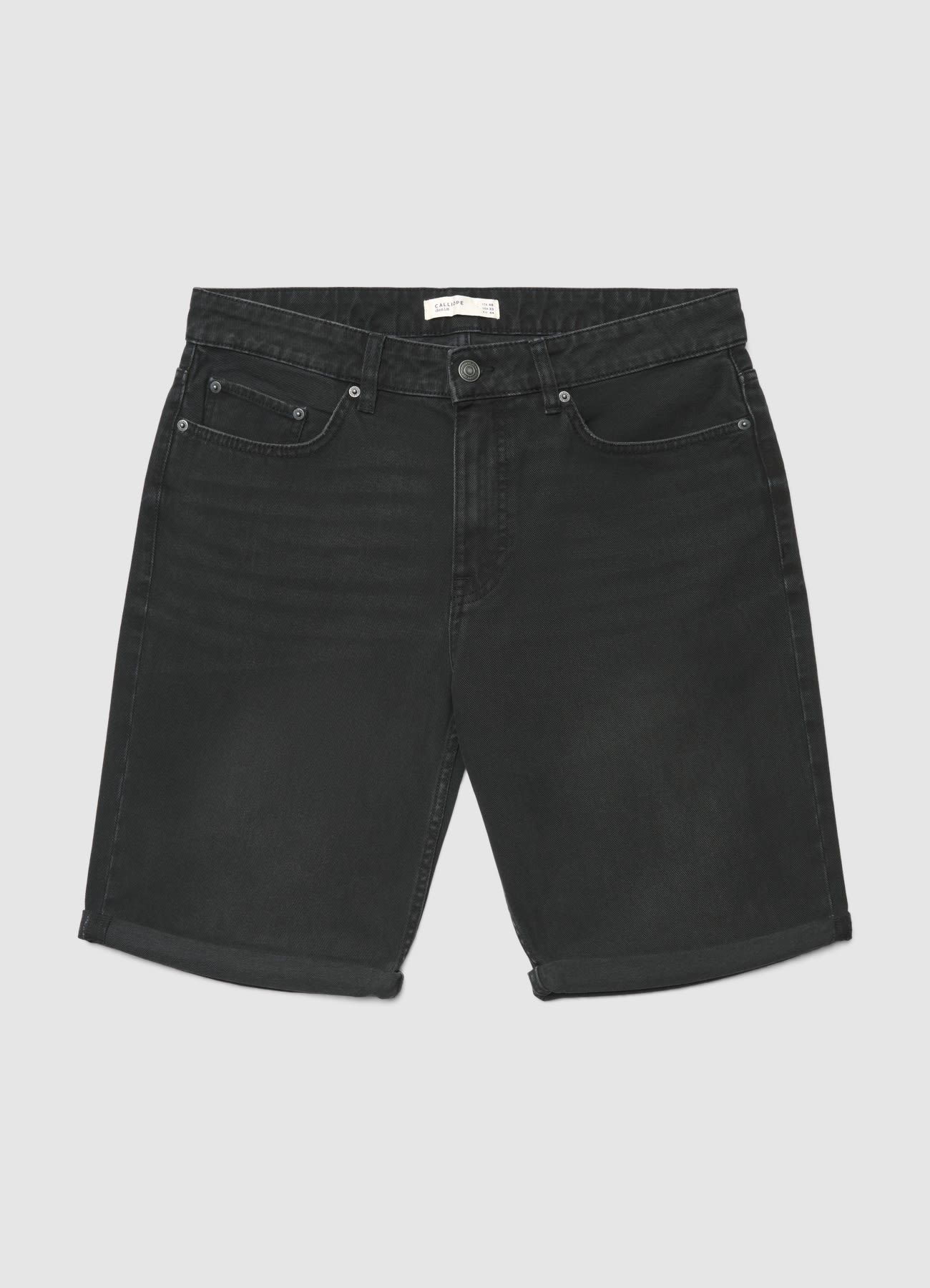 Shorts in denim con risvolto - Image 5