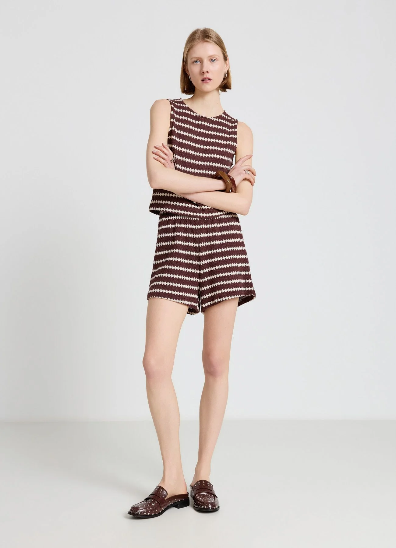 Shorts in maglia a righe - Image 3