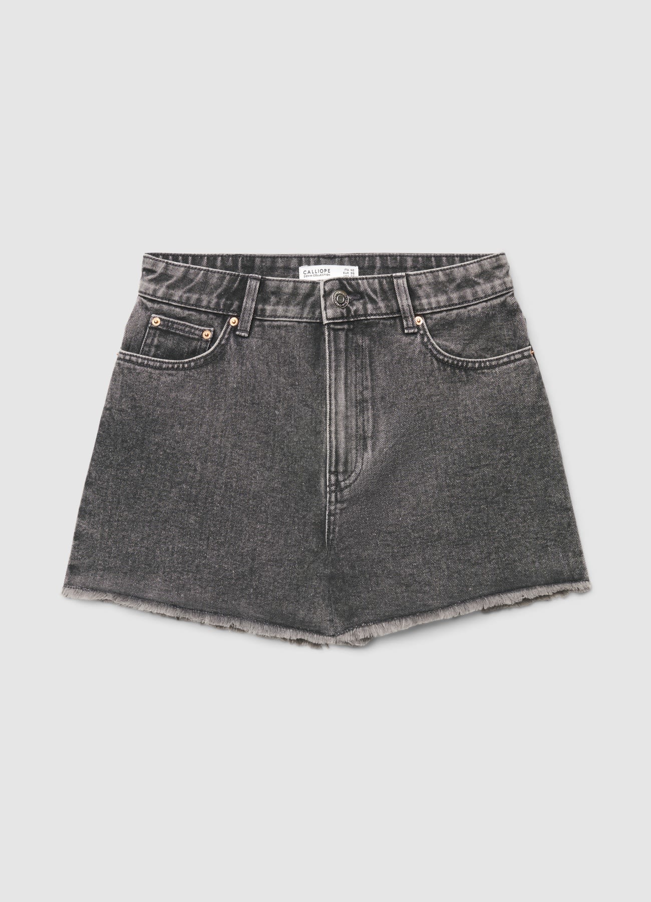 Shorts jeans mom con orlo sfrangiato - Image 4