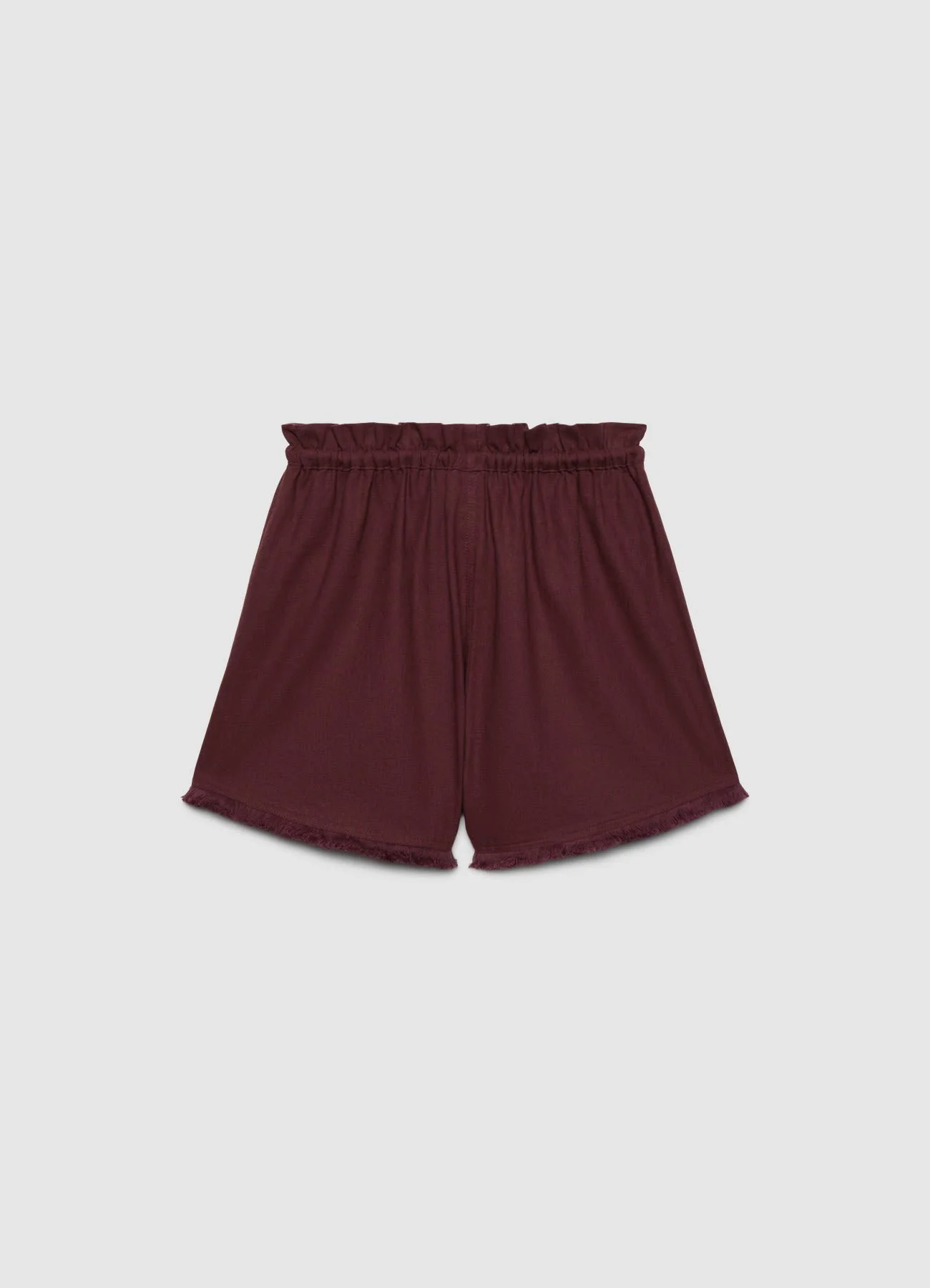 Shorts misto lino con frange in fondo - Image 5