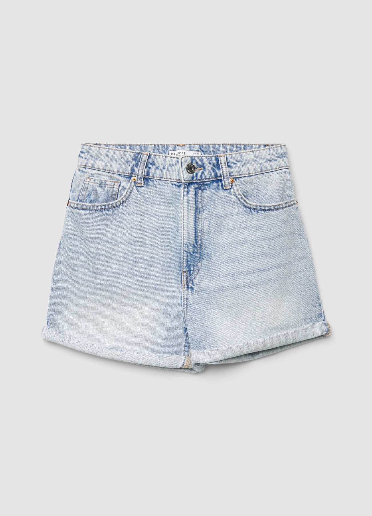 Shorts mom con risvolto - Image 6