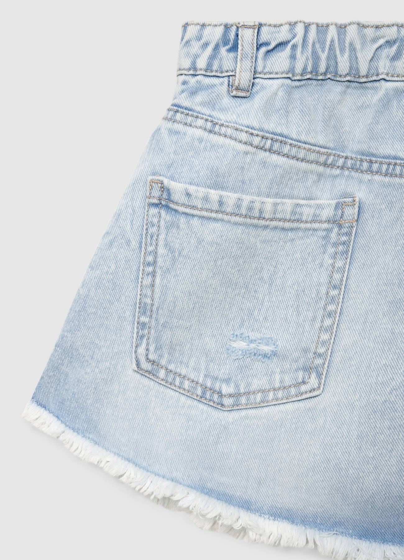Shorts mom con strappi e orlo sfrangiato - Image 3