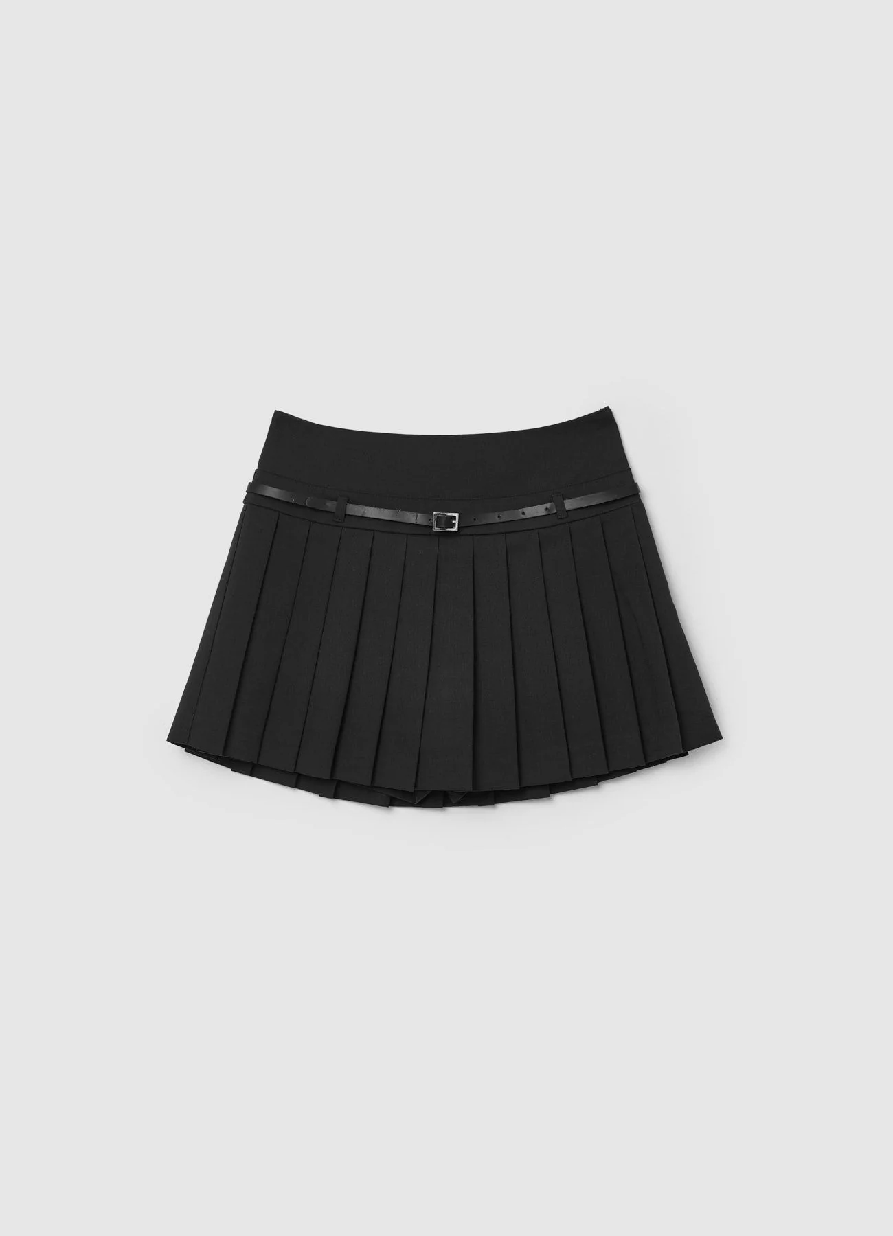 Skort a pieghe con cintura - Image 4