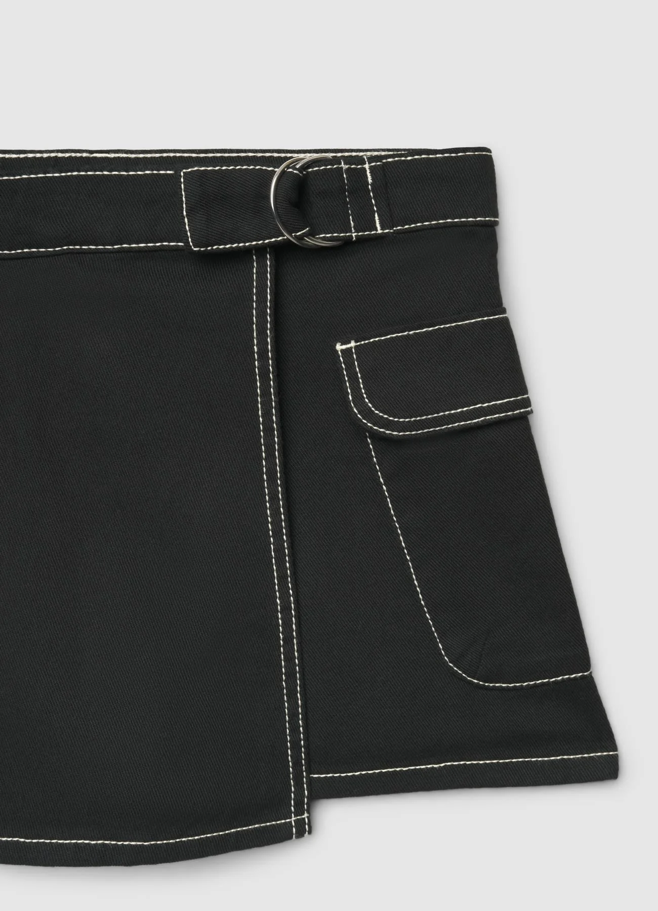 Skort con pannello e tasche cargo - Image 3