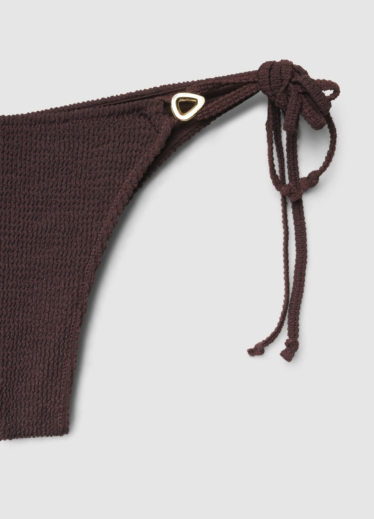 Slip bikini brasiliana goffrata con laccetti laterali - Image 3