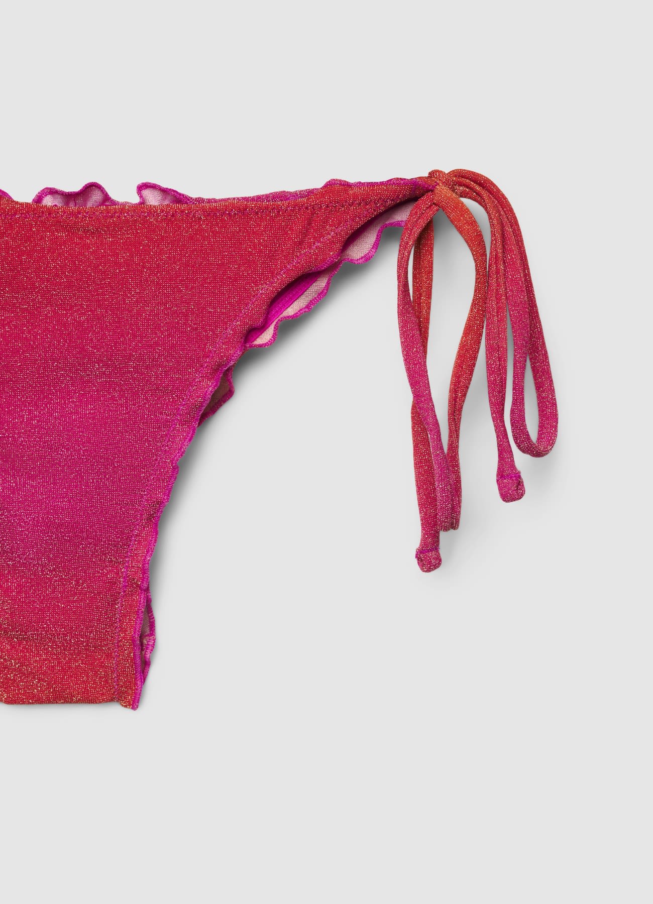 Slip bikini brasiliana laccetti ed effetto luccicante - Image 3