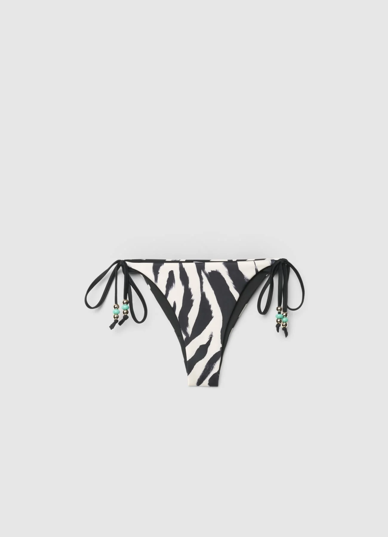 Slip bikini con laccetti e stampa zebra - Image 5
