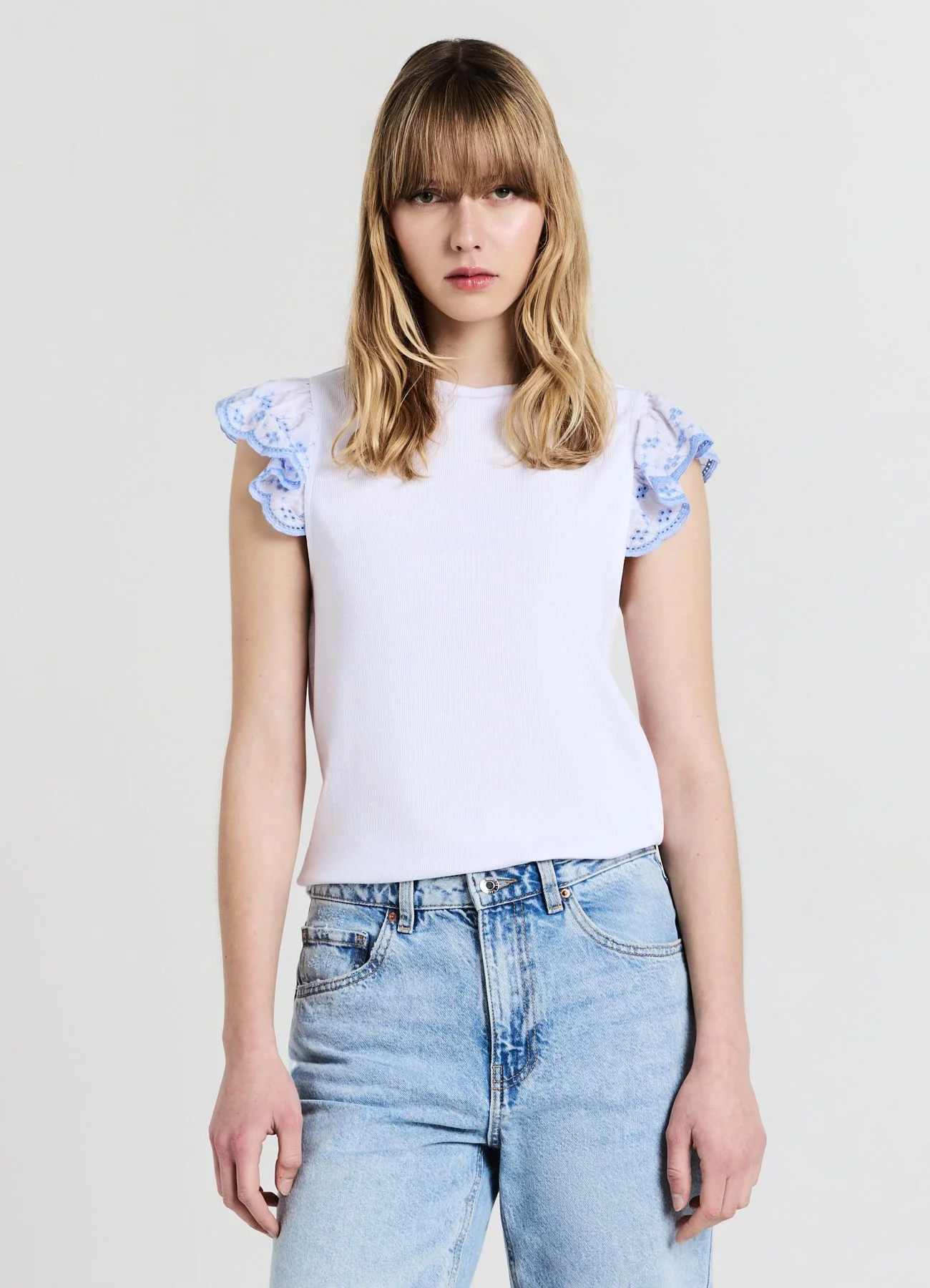 T-shirt a costina volant - Image 2