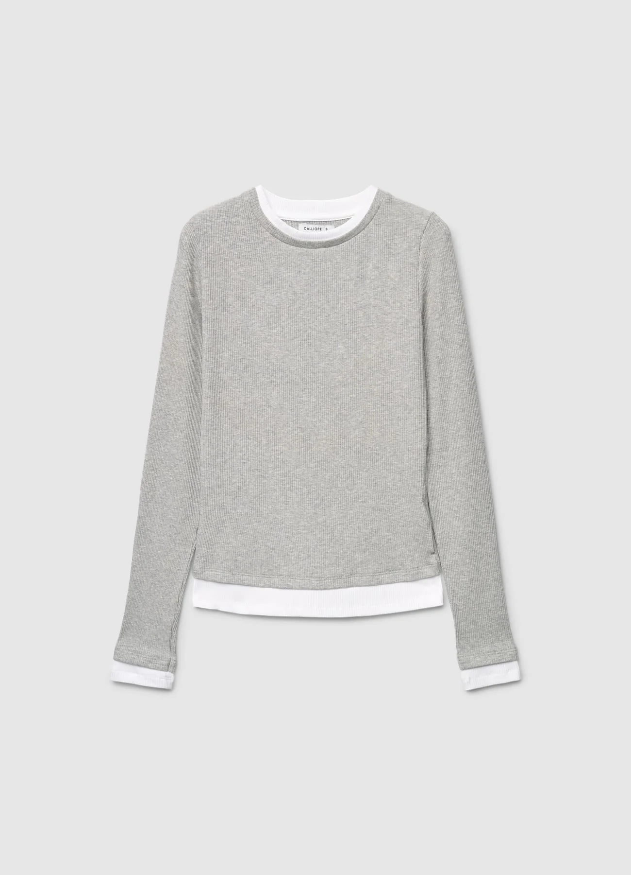 T-shirt a costine con inserti a contrasto - Image 6