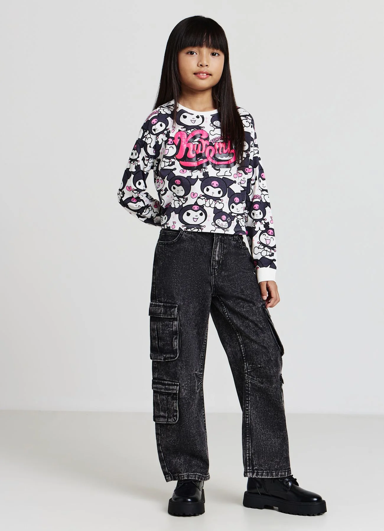 T-shirt a maniche lunghe con stampa Kuromi - Image 2