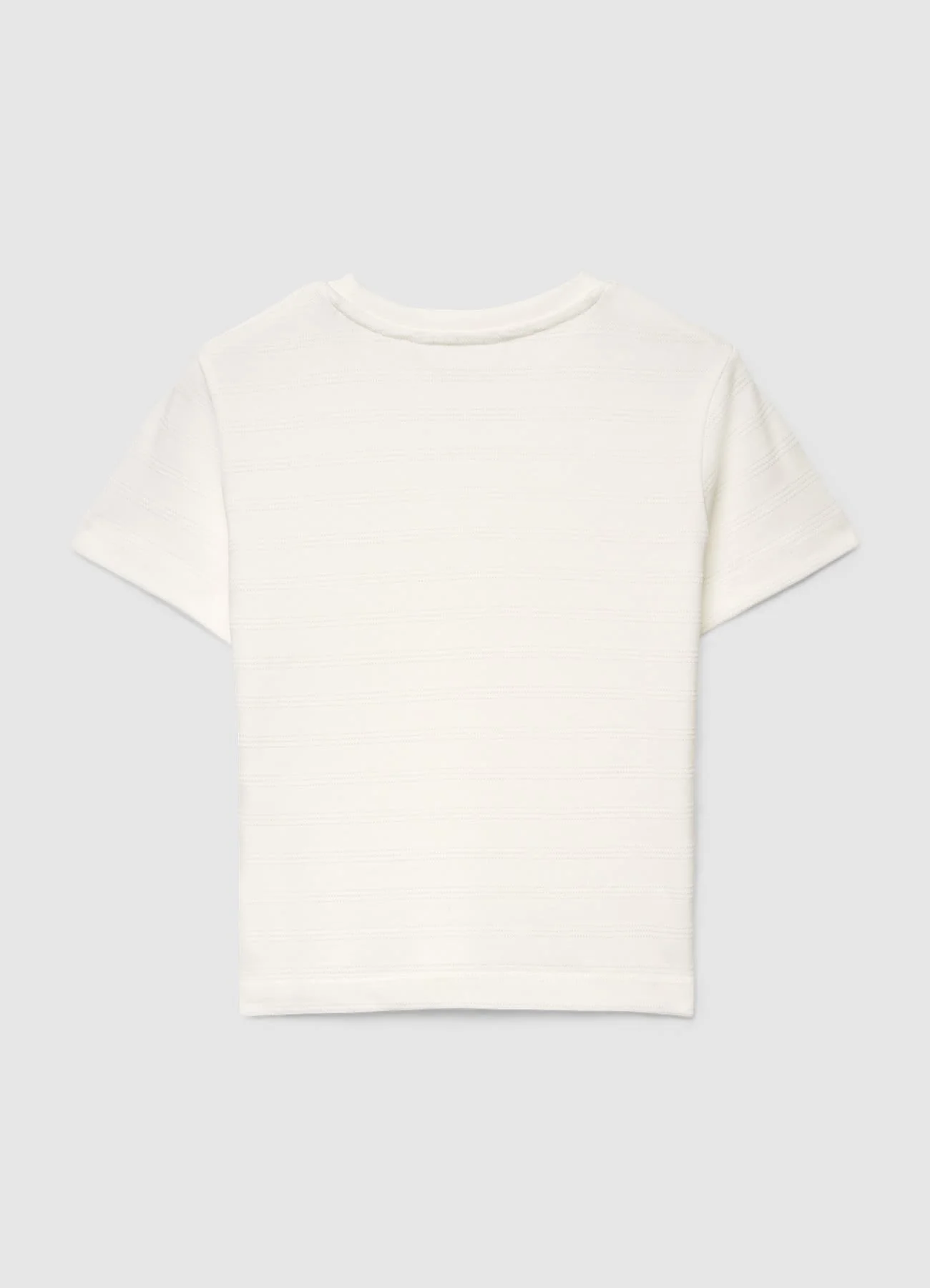 T-shirt a righe tono su tono - Image 2
