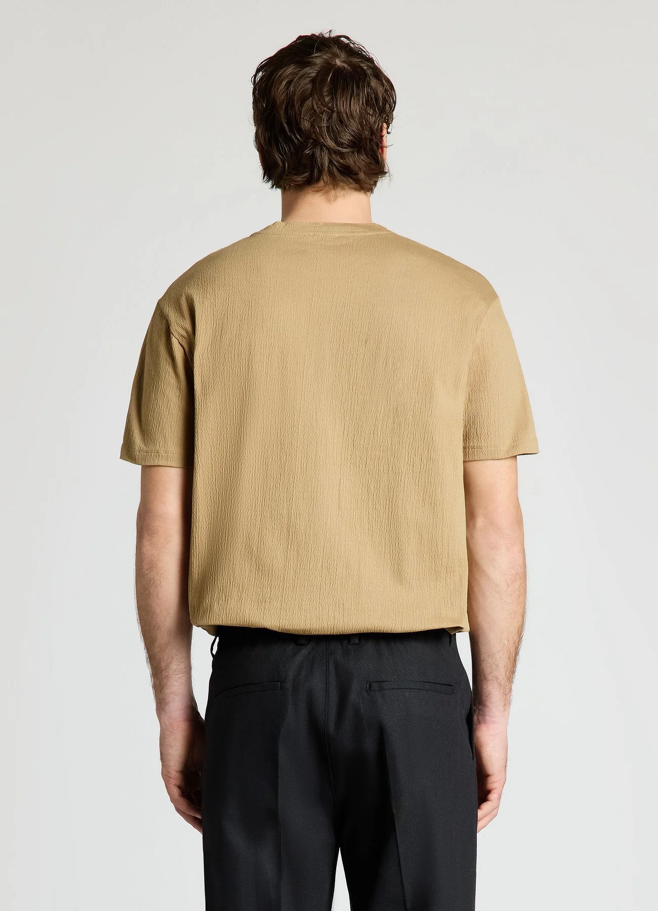 T-shirt a tinta unita con girocollo