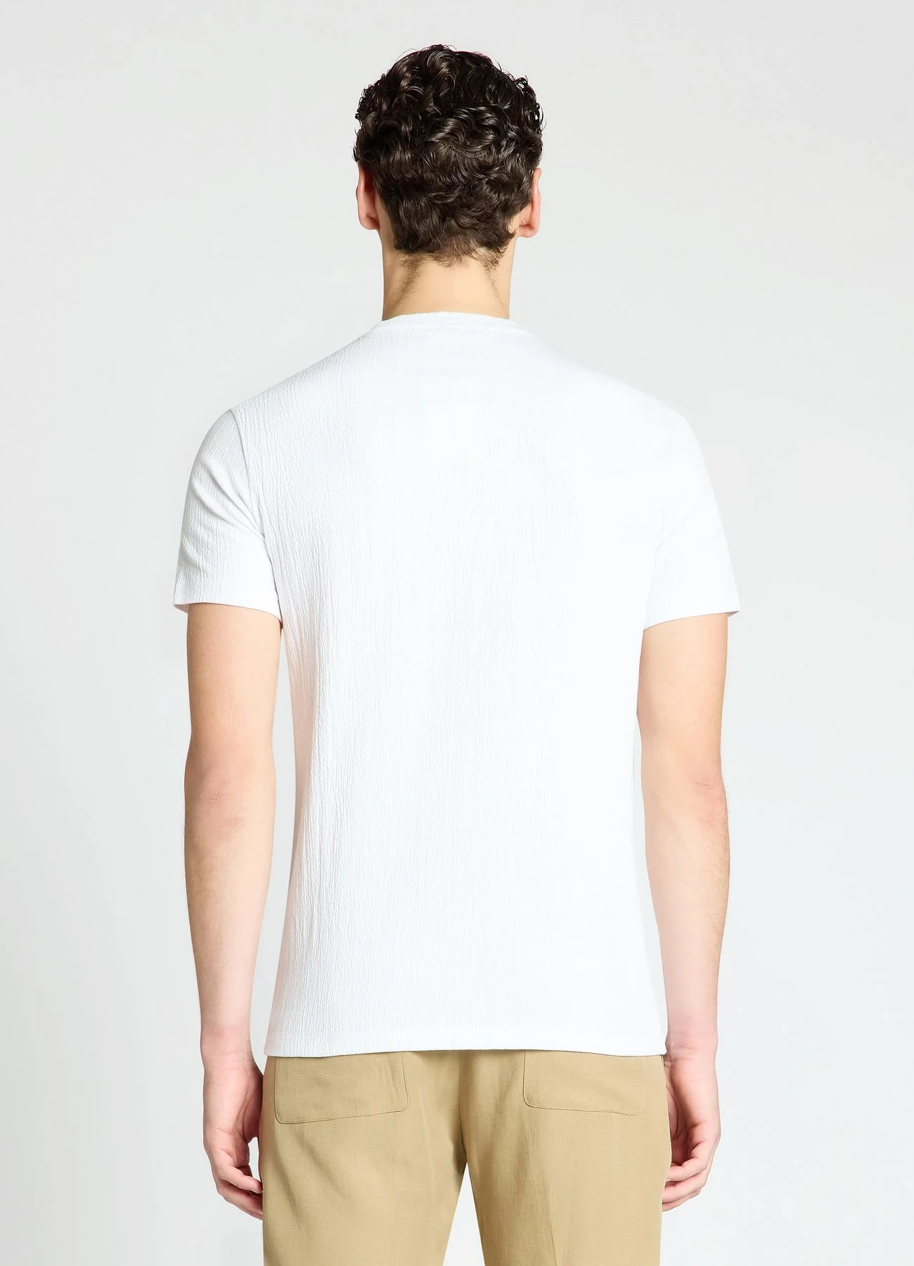 T-shirt a tinta unita con girocollo - Image 2