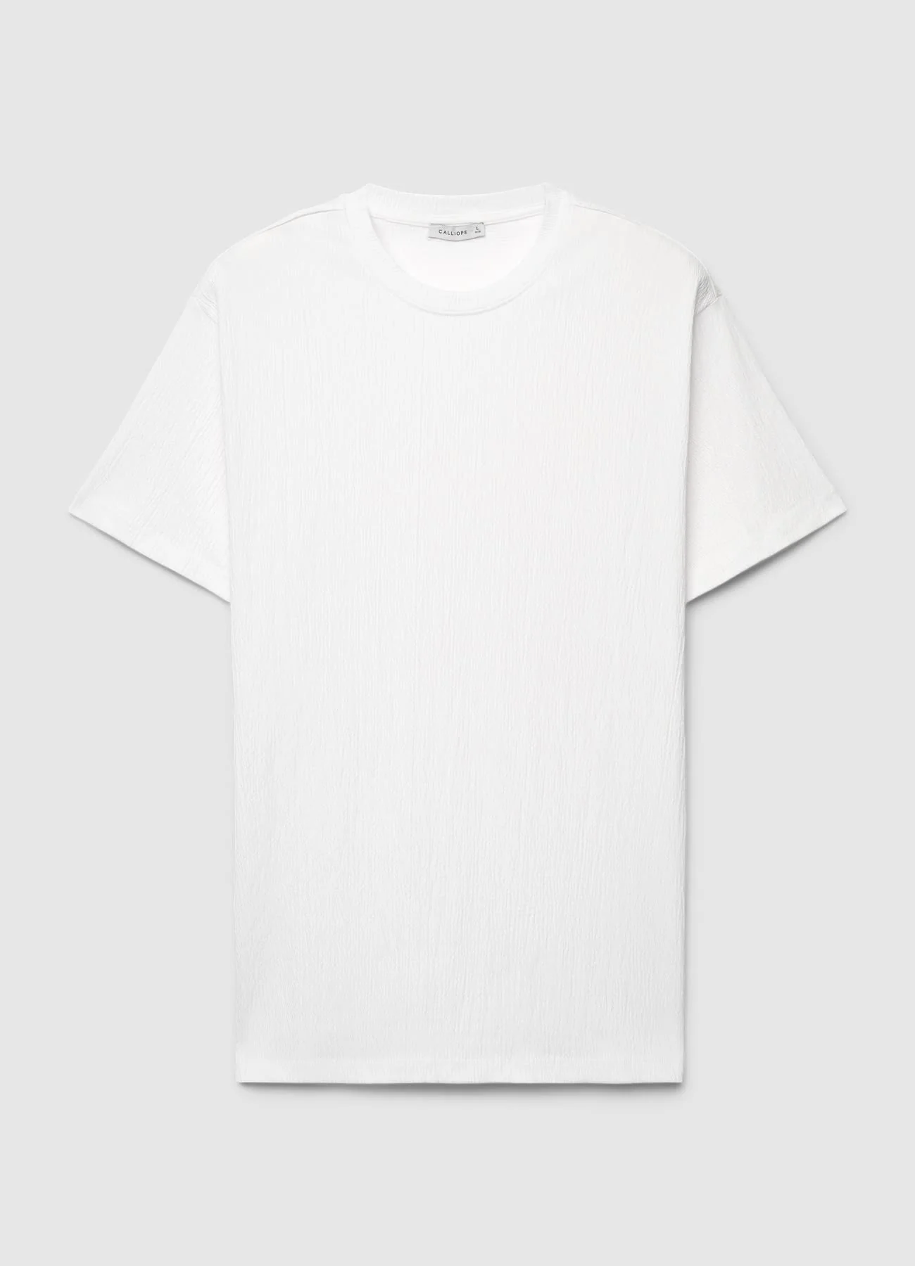 T-shirt a tinta unita con girocollo - Image 4