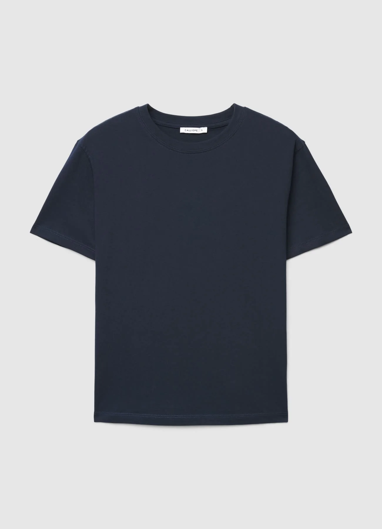 T-shirt a tinta unita con girocollo - Image 5