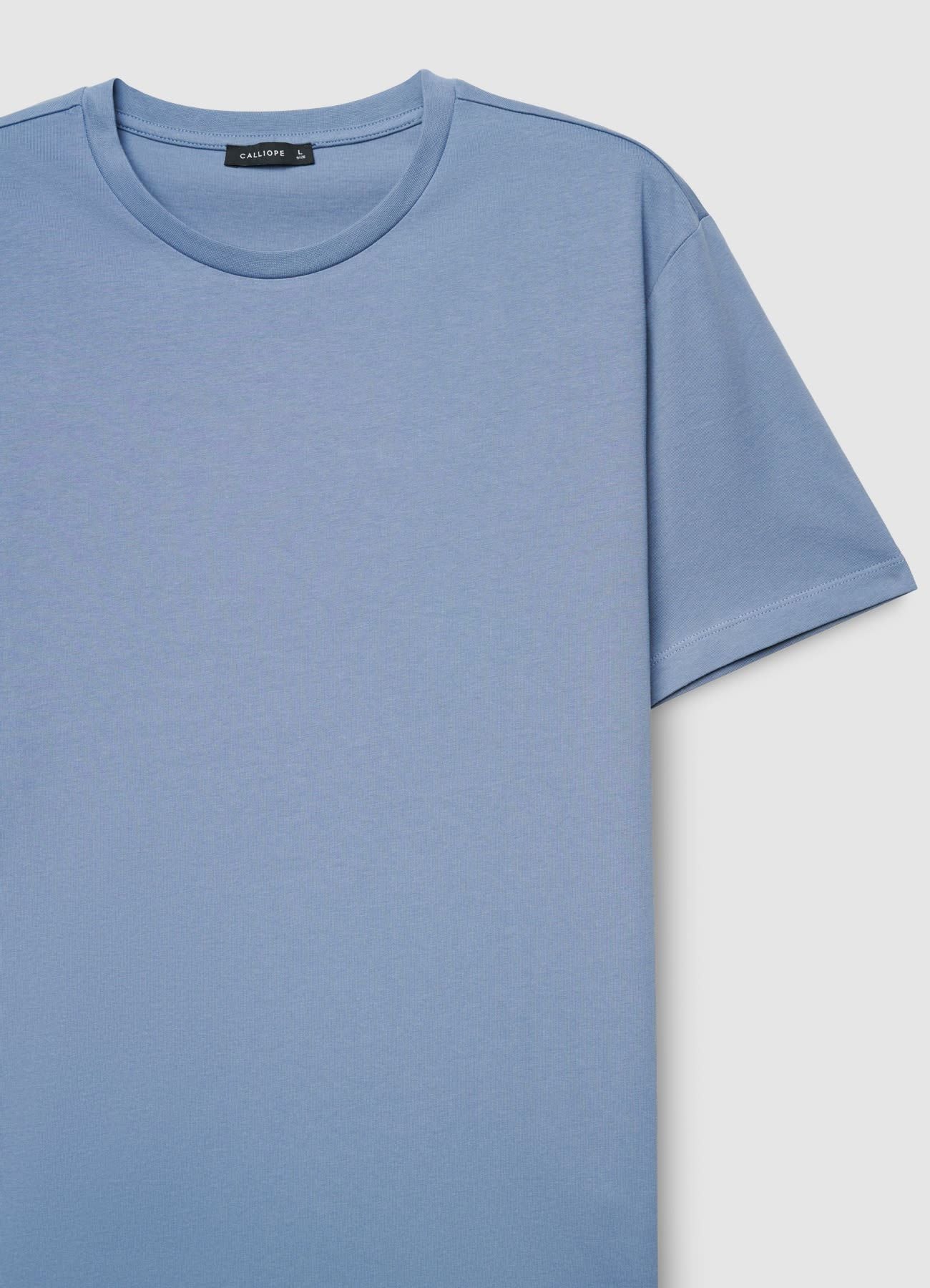 T-shirt a tinta unita con girocollo - Image 4