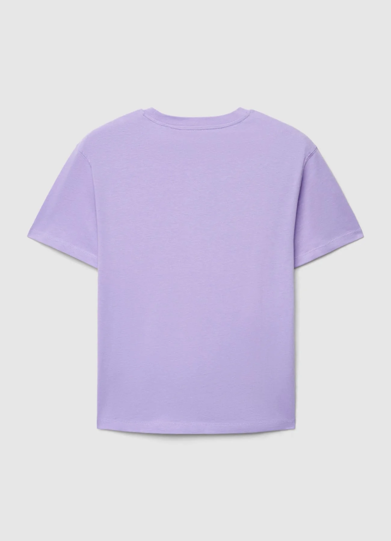 T-shirt a tinta unita con girocollo - Image 5