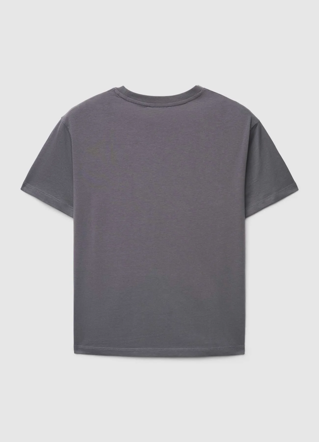 T-shirt a tinta unita con girocollo - Image 6