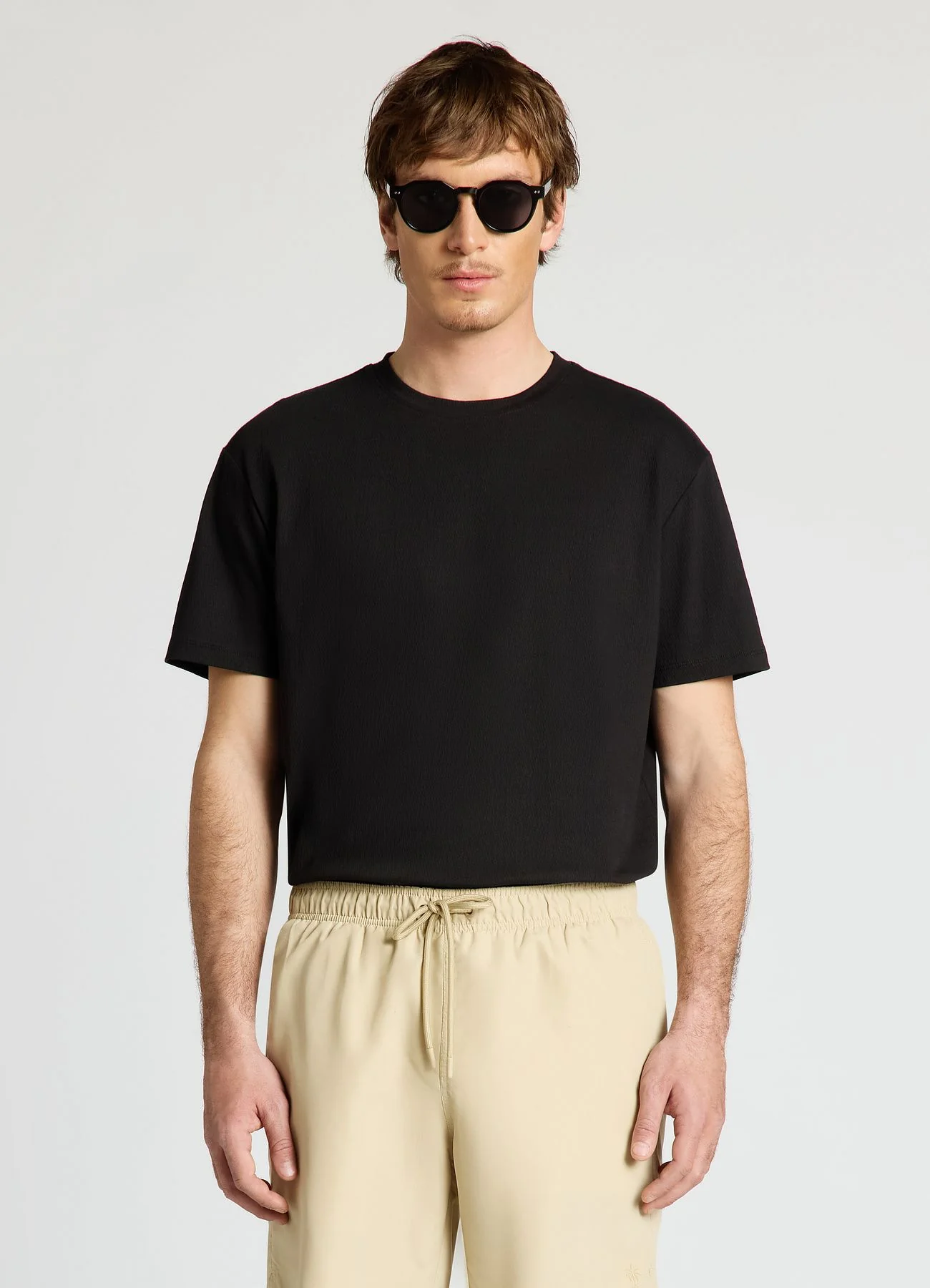T-shirt a tinta unita con girocollo - Image 2