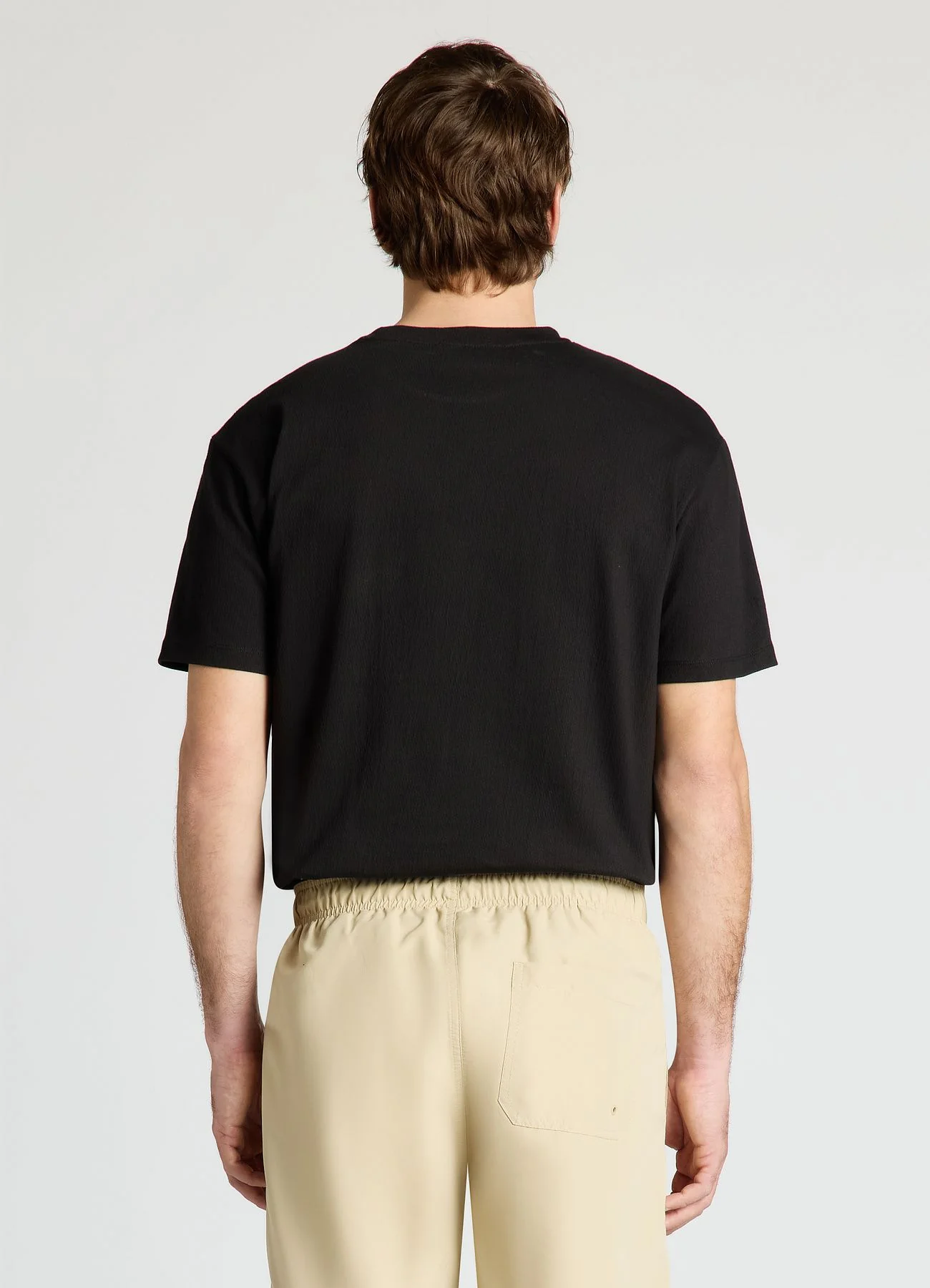 T-shirt a tinta unita con girocollo - Image 3