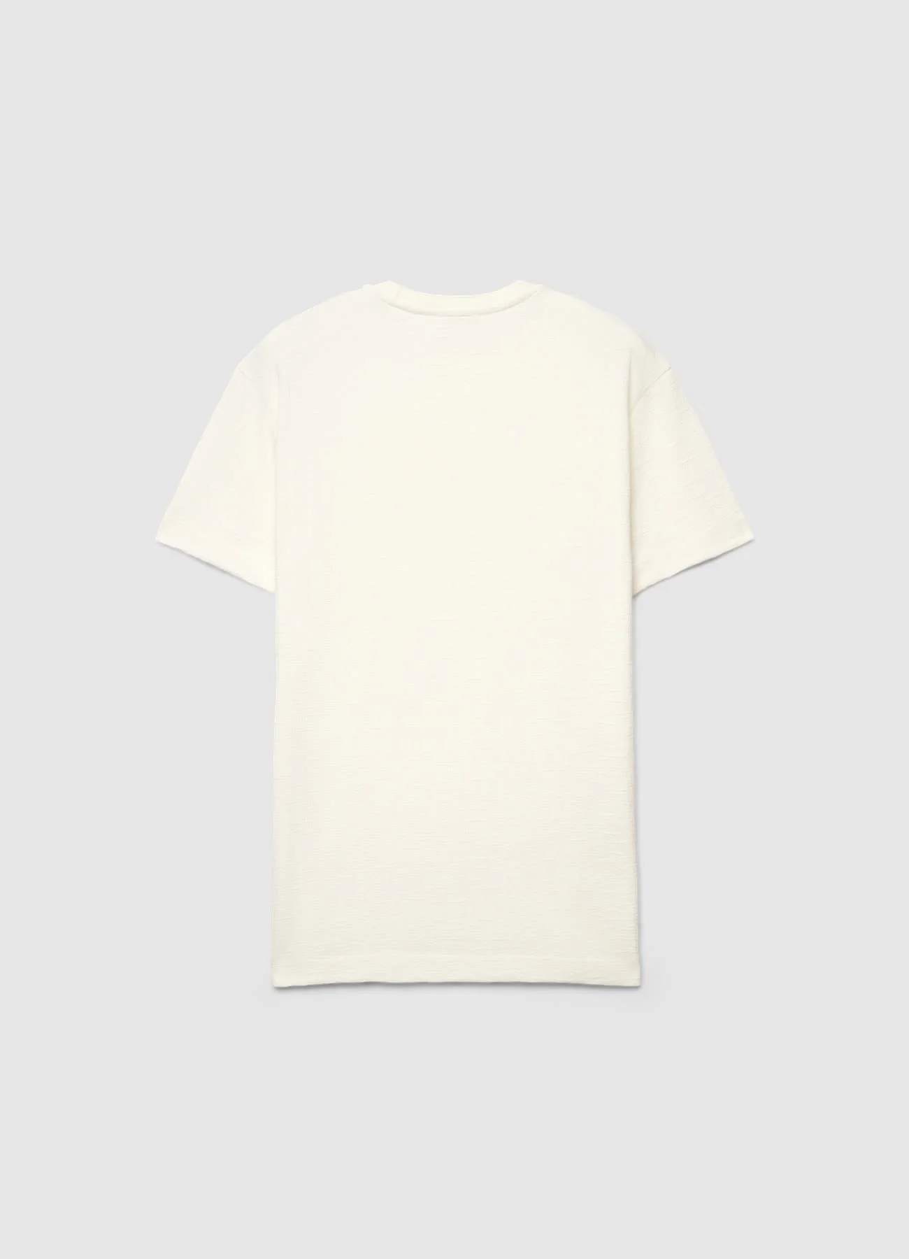 T-shirt a tinta unita con texture - Image 4