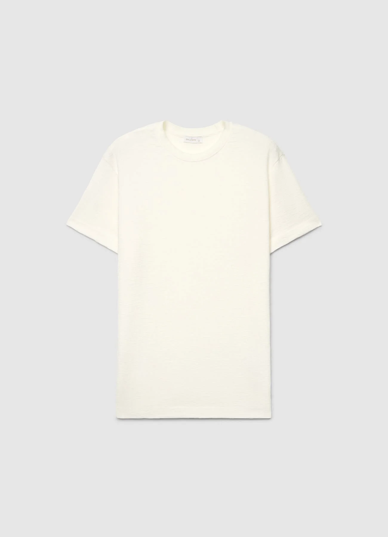 T-shirt a tinta unita con texture - Image 5