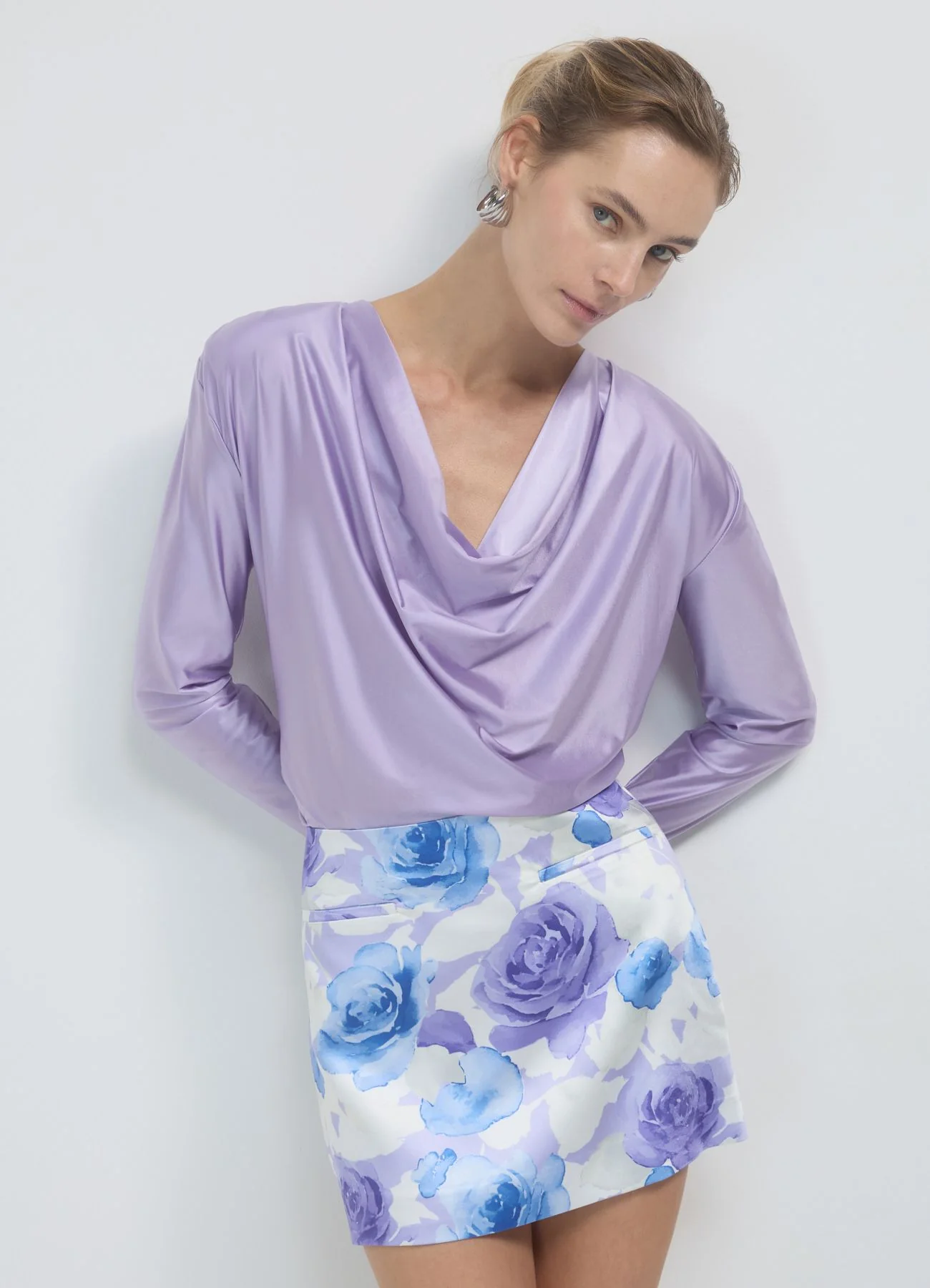 T-shirt collo sciallato - Image 3