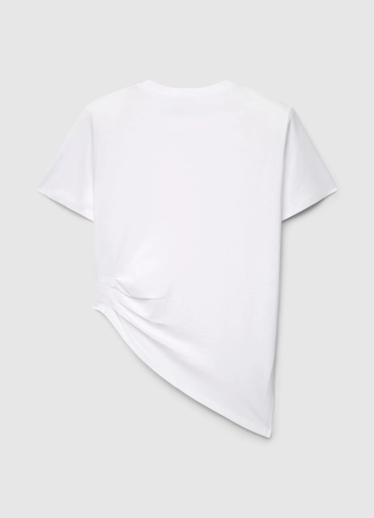 T-shirt con arriccio laterale e fondo asimmetrico - Image 5