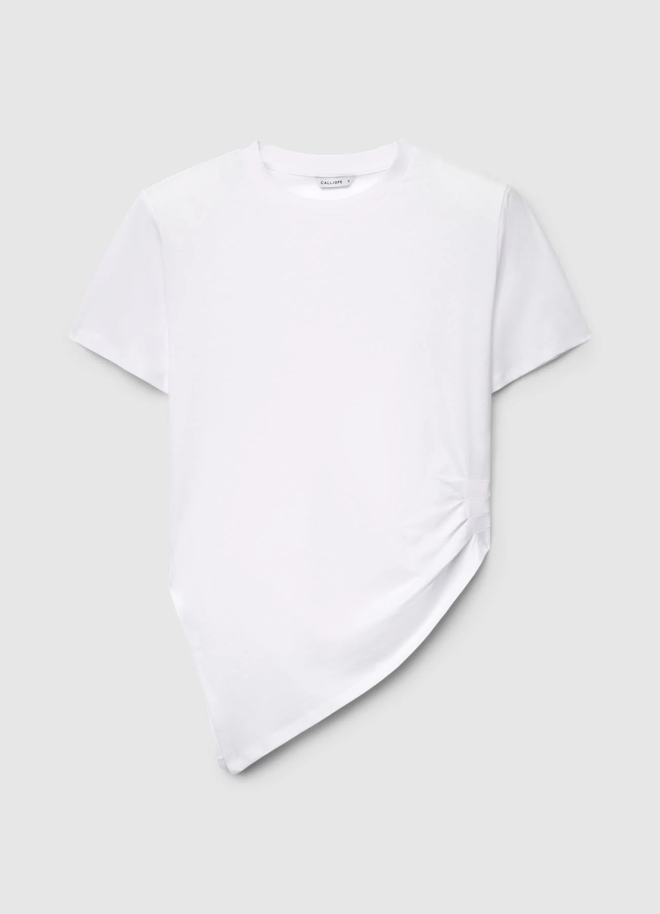 T-shirt con arriccio laterale e fondo asimmetrico - Image 6