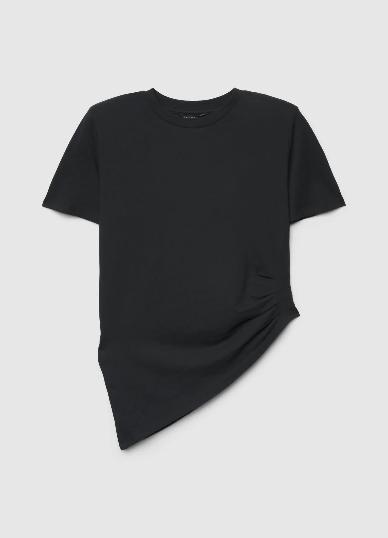 T-shirt con arriccio laterale e fondo asimmetrico - Image 5