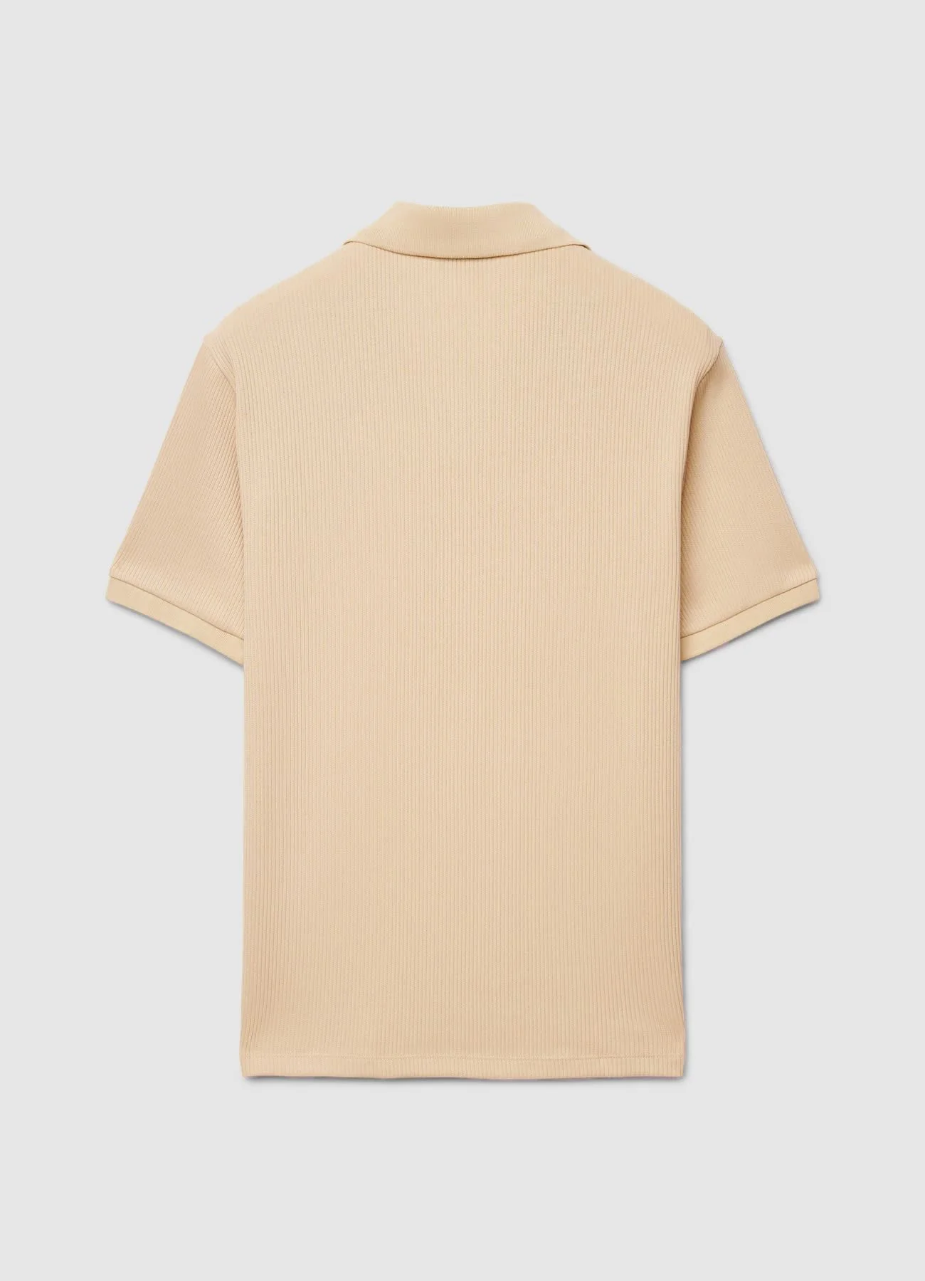 T-shirt con colletto a polo e scollo a V - Image 4