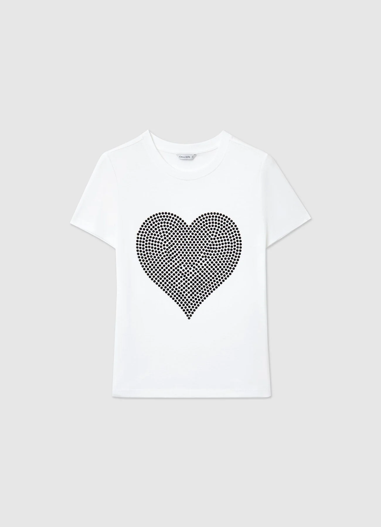 T-shirt con cuore di strass - Image 4