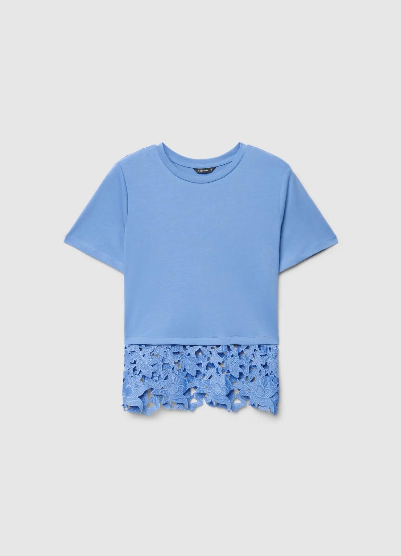 T-shirt con fondo in sangallo - Image 4