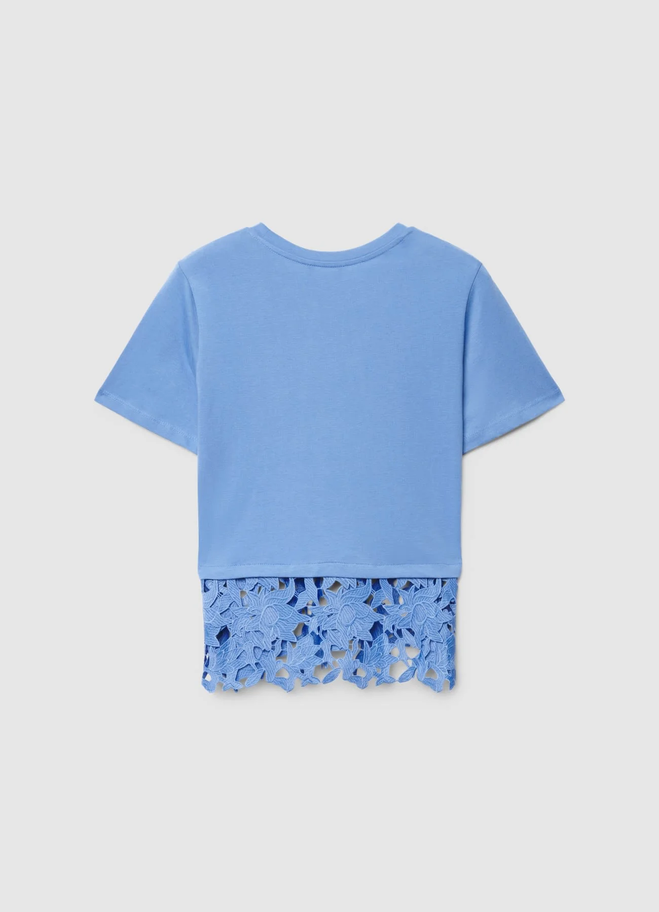 T-shirt con fondo in sangallo - Image 5