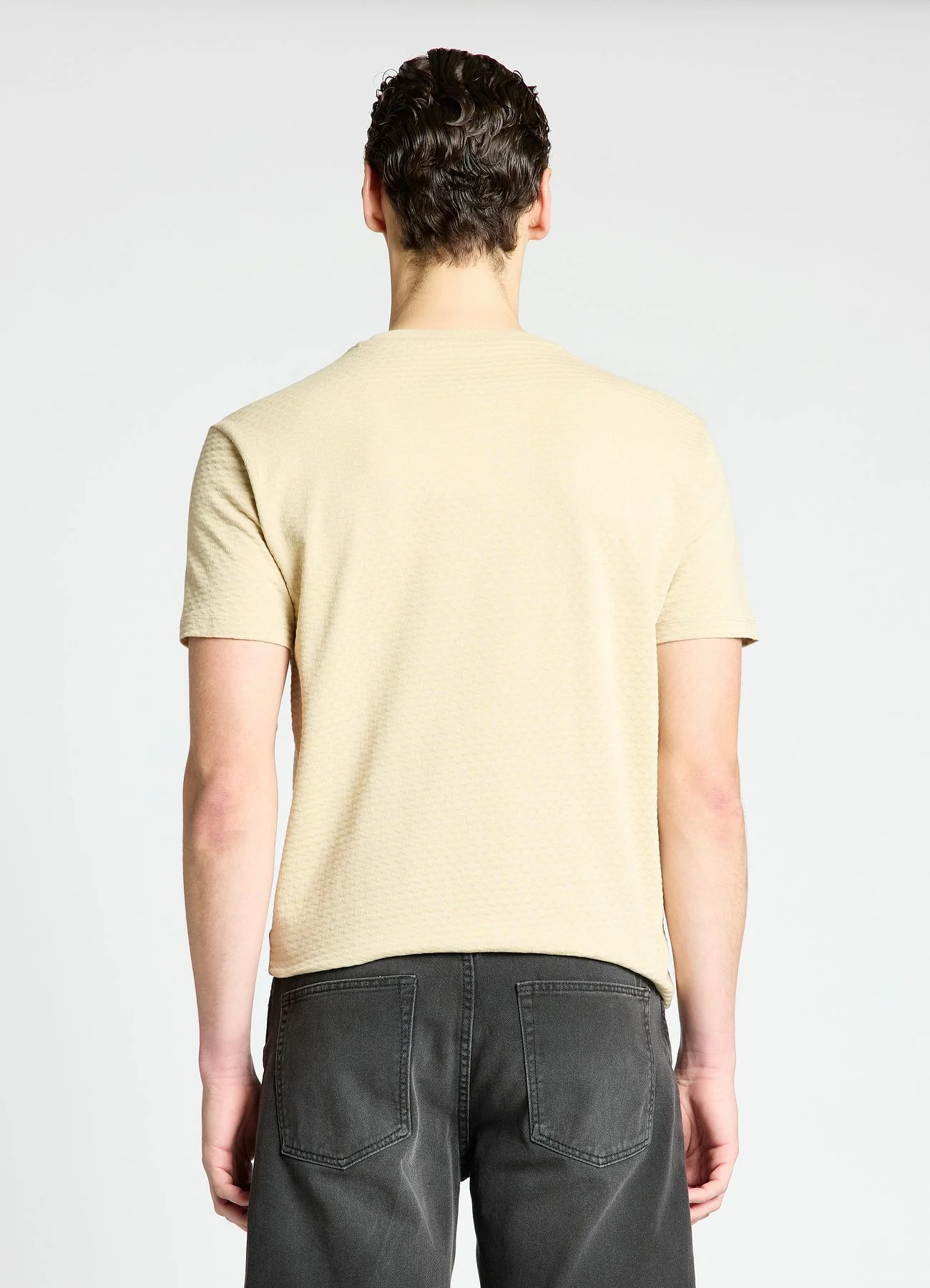T-shirt con lavorazione a rombi - Image 3