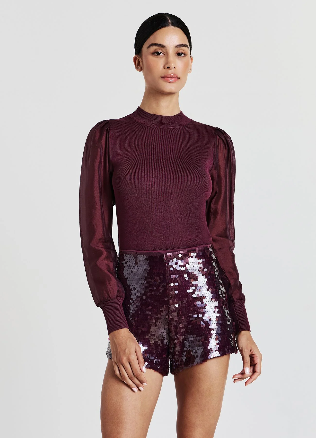 T-shirt con maniche organza - Image 2