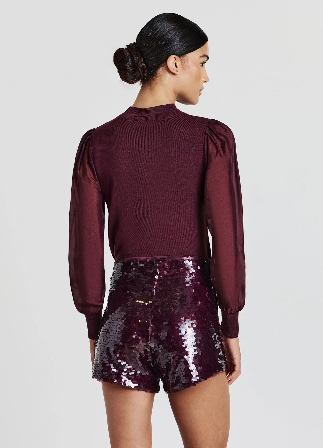 T-shirt con maniche organza - Image 3