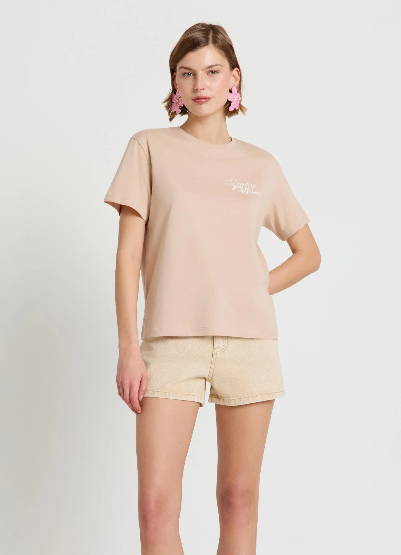 T-shirt con scritta stampata