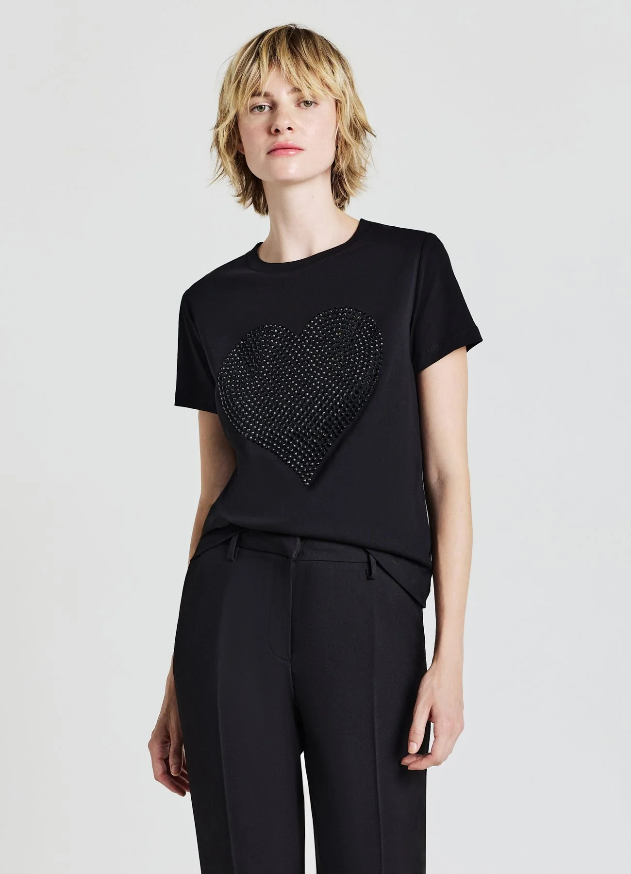 T-shirt con stampa cuore - Image 2