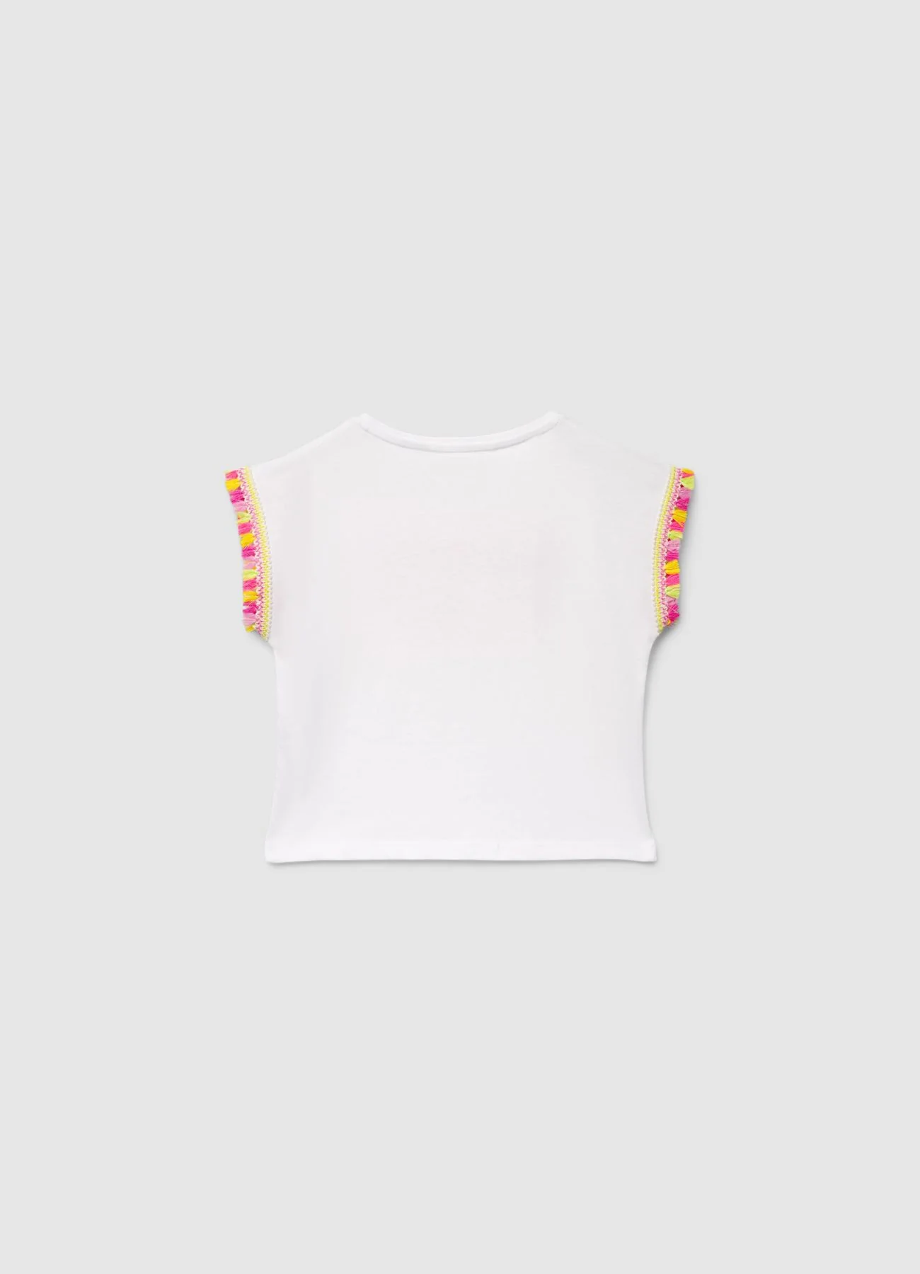 T-shirt con stampa e applicazioni crochet - Image 2