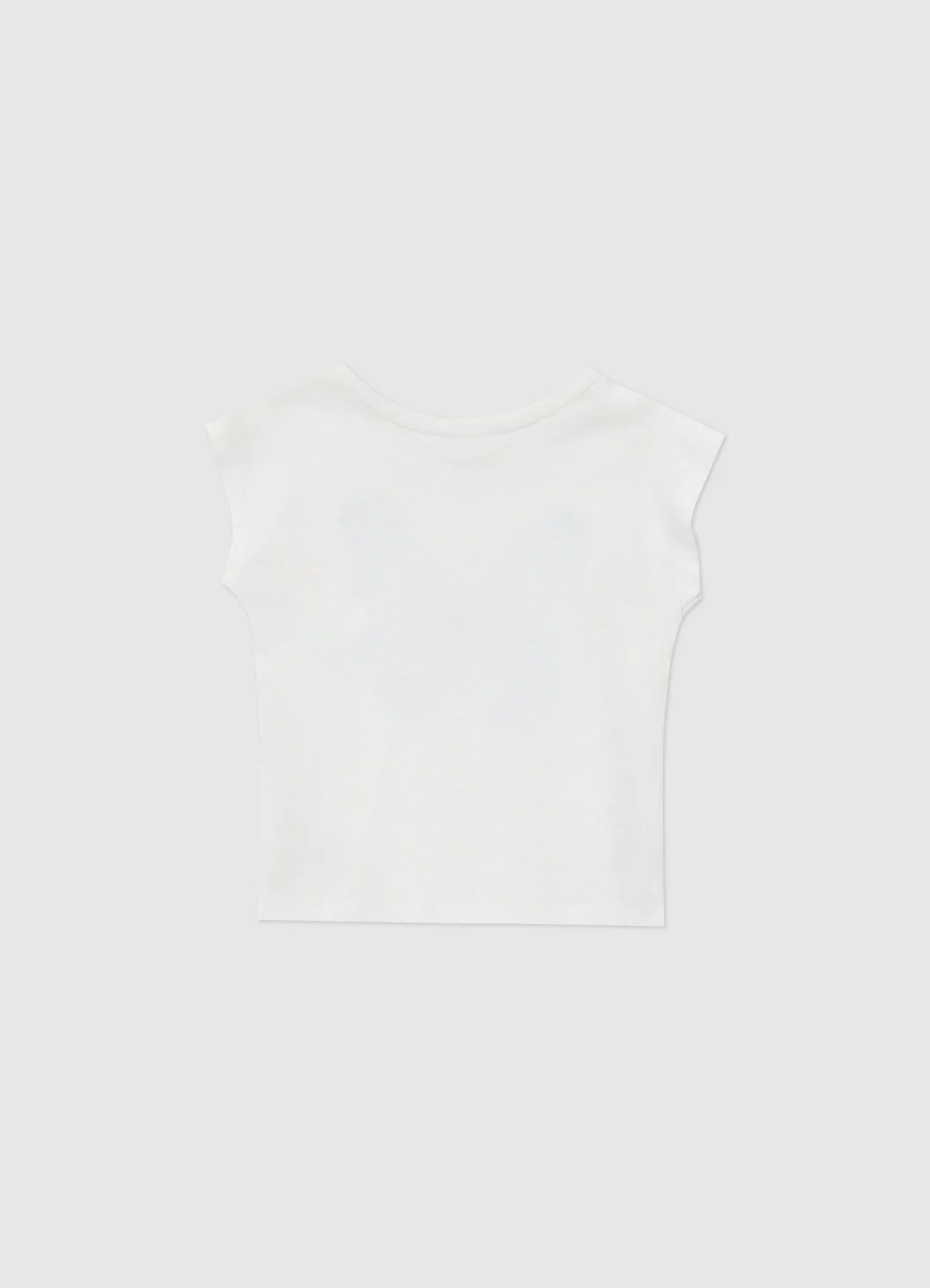 T-shirt con stampa farfalla e strass - Image 3