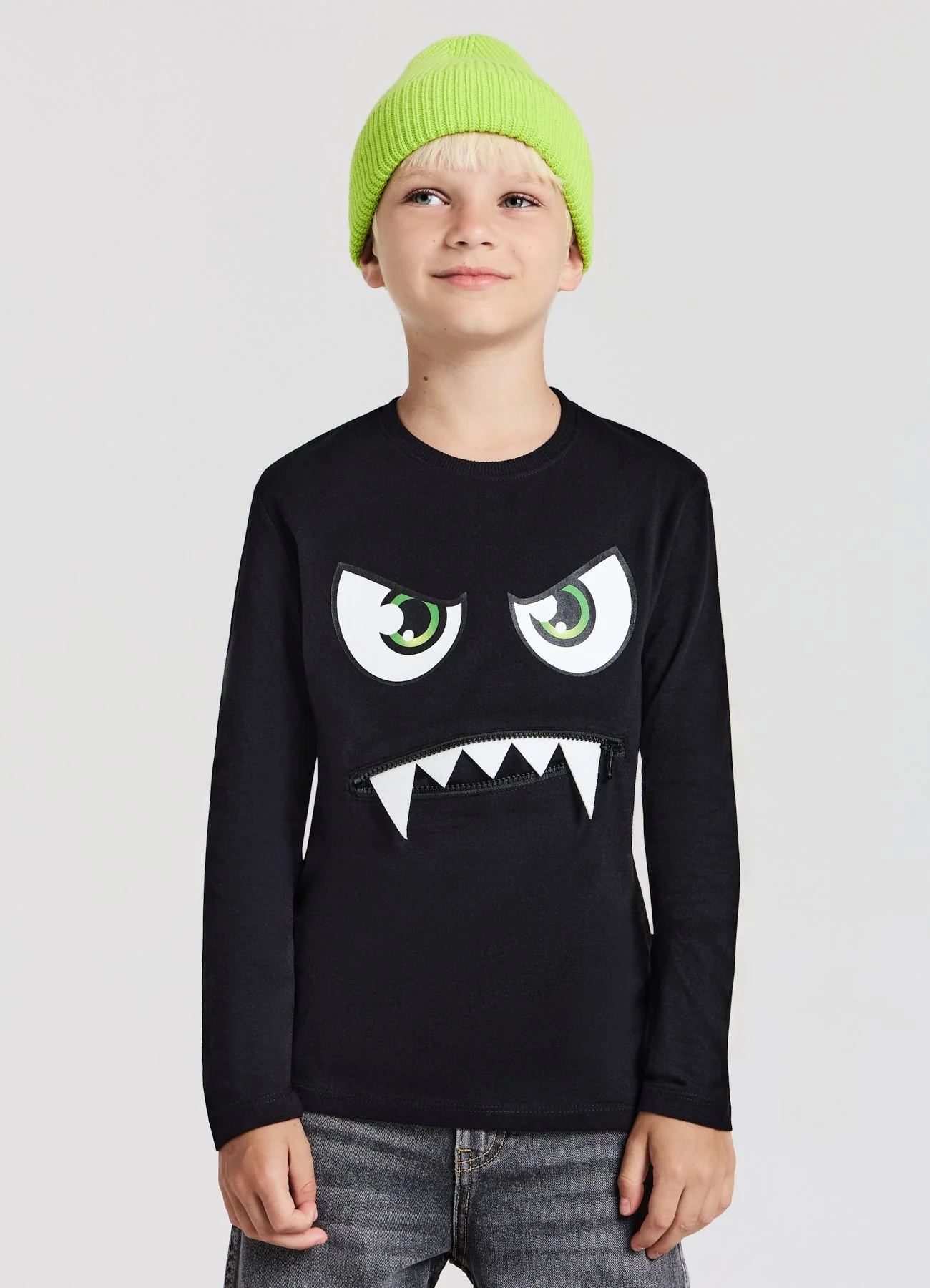 T-shirt con stampa mostro - Image 3