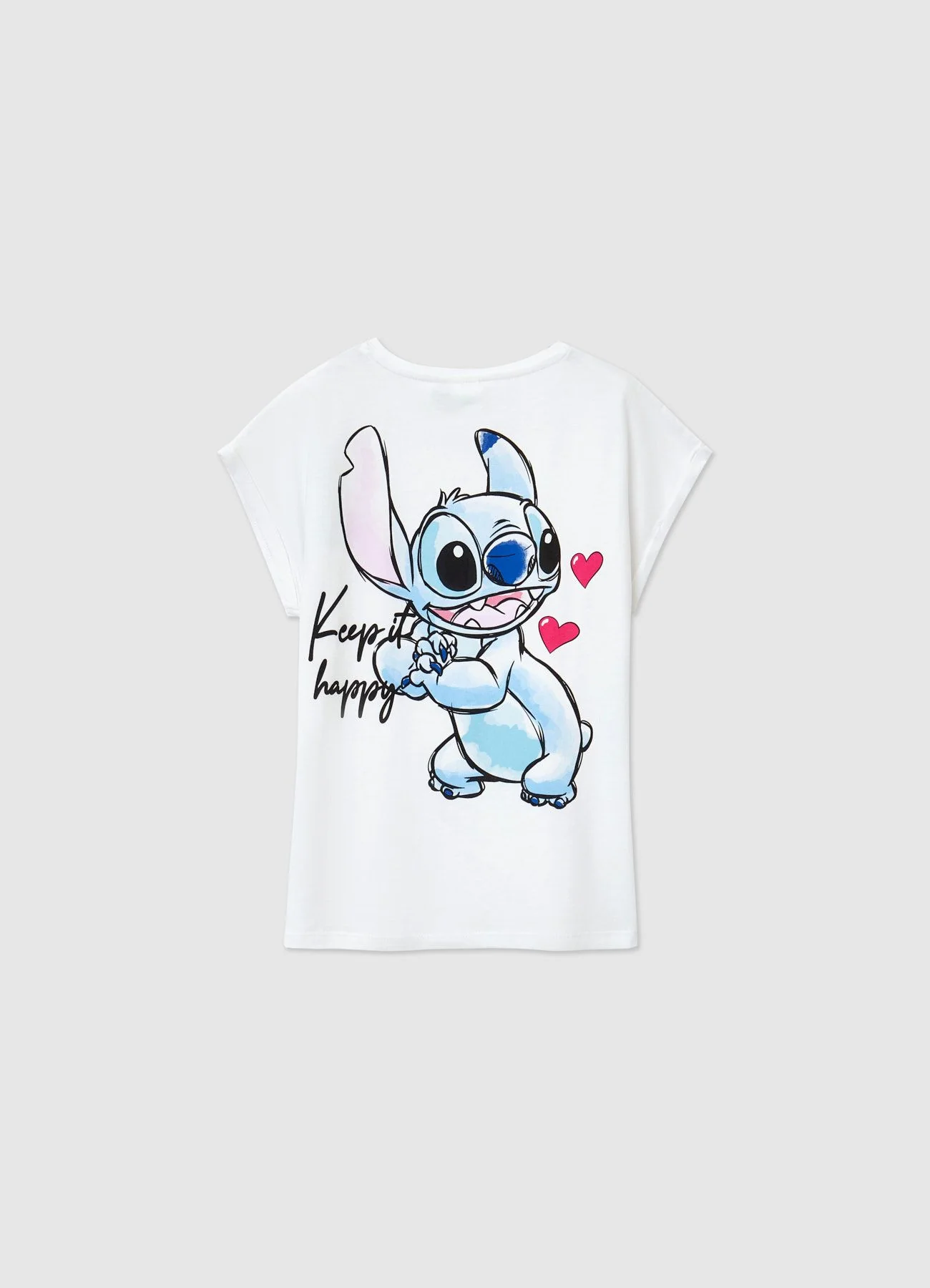 T-shirt con stampa Stitch e taschino - Image 4