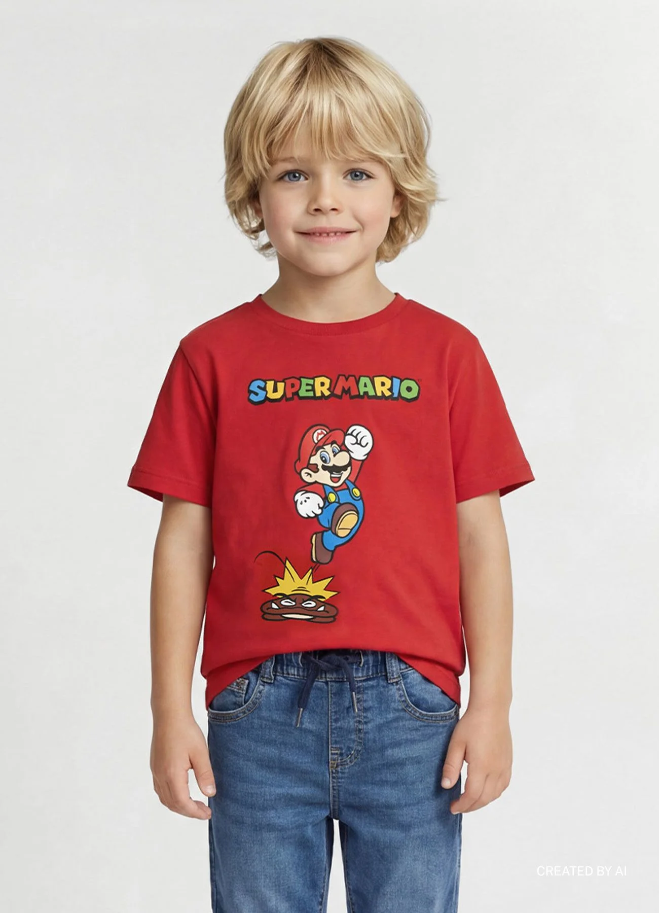 T-shirt con stampa Super Mario