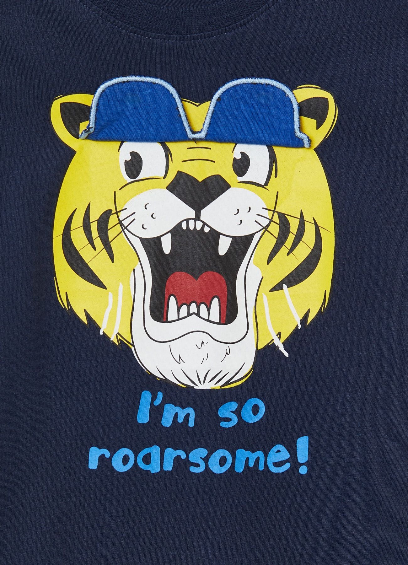 T-shirt con stampa tigre e dettaglio occhiali - Image 2